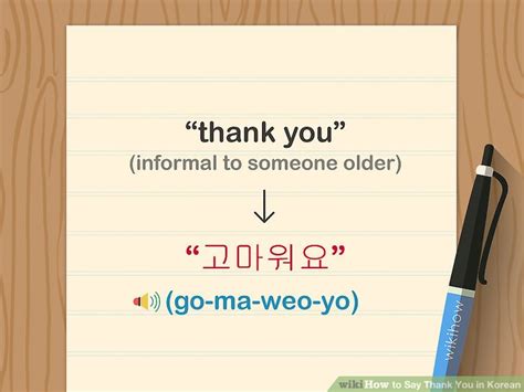 thank you in korean language informal